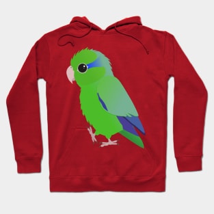 Cute green pacific parrotlet Hoodie